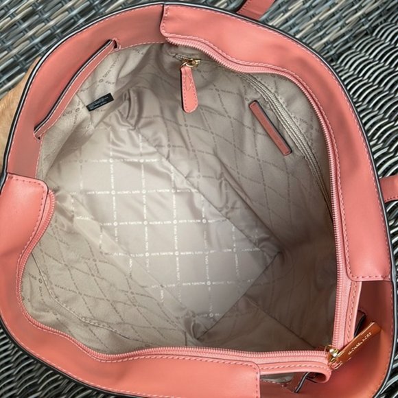 Michael Kors Carmen Large Leather NS Tote Sherbert - Picture 8 of 15